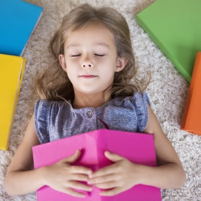 This girl is a real bookworm