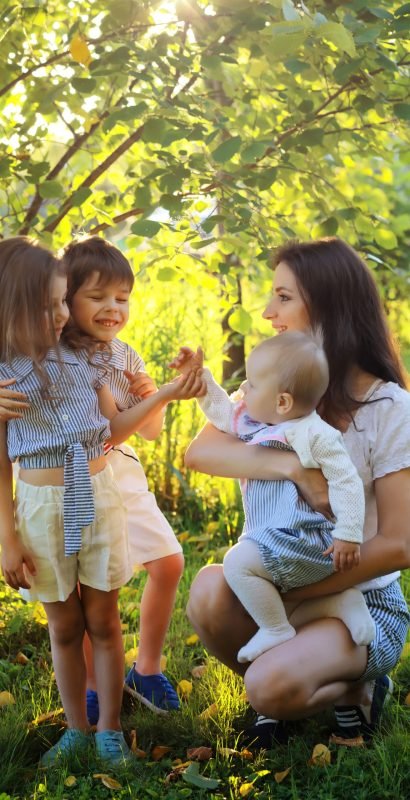 Children on a walk in the summer. Children indulge in country. Laughter and splashing water.