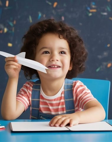 front-view-cute-child-adorable-sweet-holding-paper-plane-blue-desk (1)